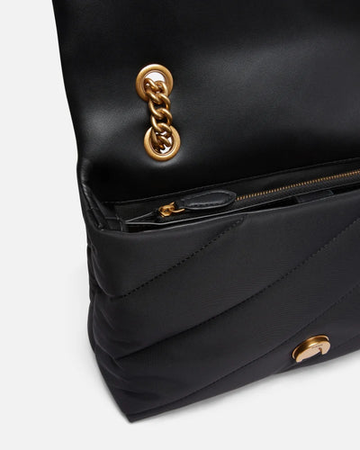 PINKO Borsa a tracolla Love Bag tessuto riciclato trapuntato GOLD