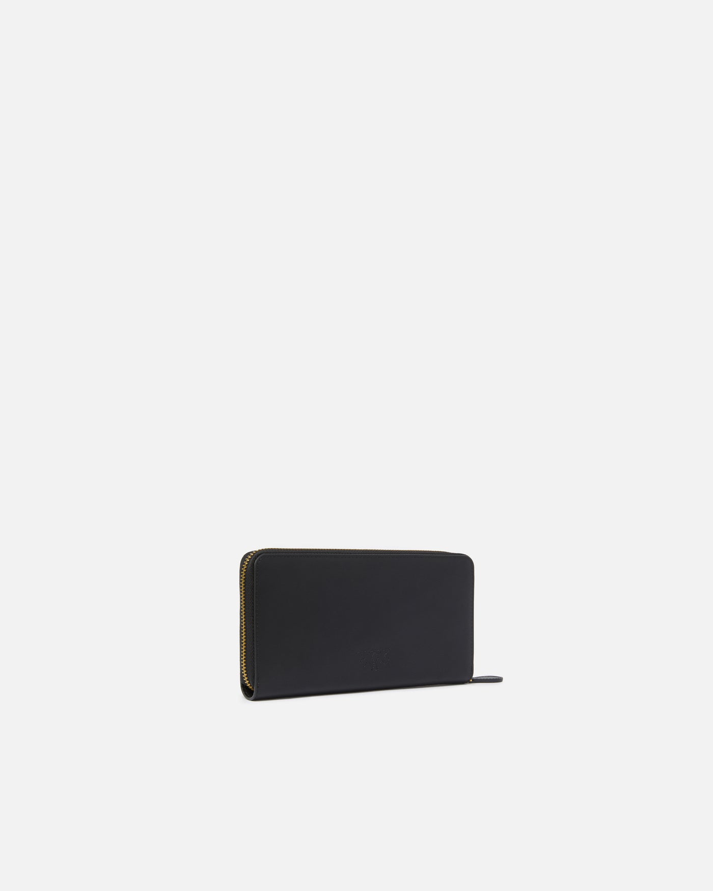 PINKO Portafoglio zip-around in pelle NERO GOLD