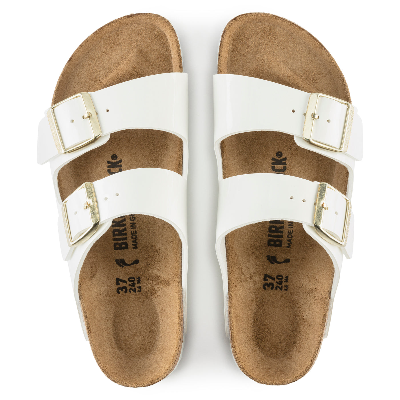 BIRKENSTOCK Arizona Birko Flor Patent White