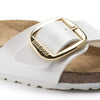 BIRKENSTOCK Madrid Big Buckle Birko-Flor vernice Patent White