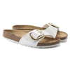 BIRKENSTOCK Madrid Big Buckle Birko-Flor vernice Patent White