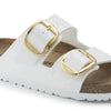 BIRKENSTOCK Arizona Big Buckle Birko-Flor vernice Patent White