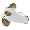 BIRKENSTOCK Arizona Big Buckle Birko-Flor vernice Patent White