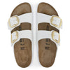 BIRKENSTOCK Arizona Big Buckle Birko-Flor vernice Patent White