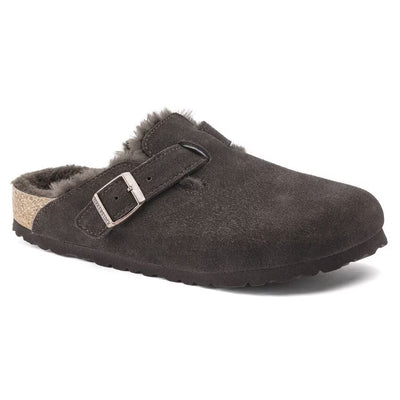 BIRKENSTOCK Boston pelliccia di agnello Pelle scamosciata - Mocha MOCCA
