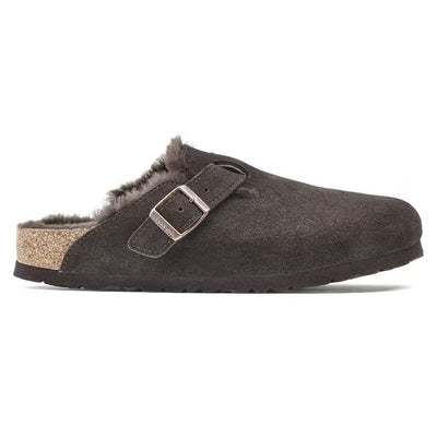 BIRKENSTOCK Boston pelliccia di agnello Pelle scamosciata - Mocha MOCCA