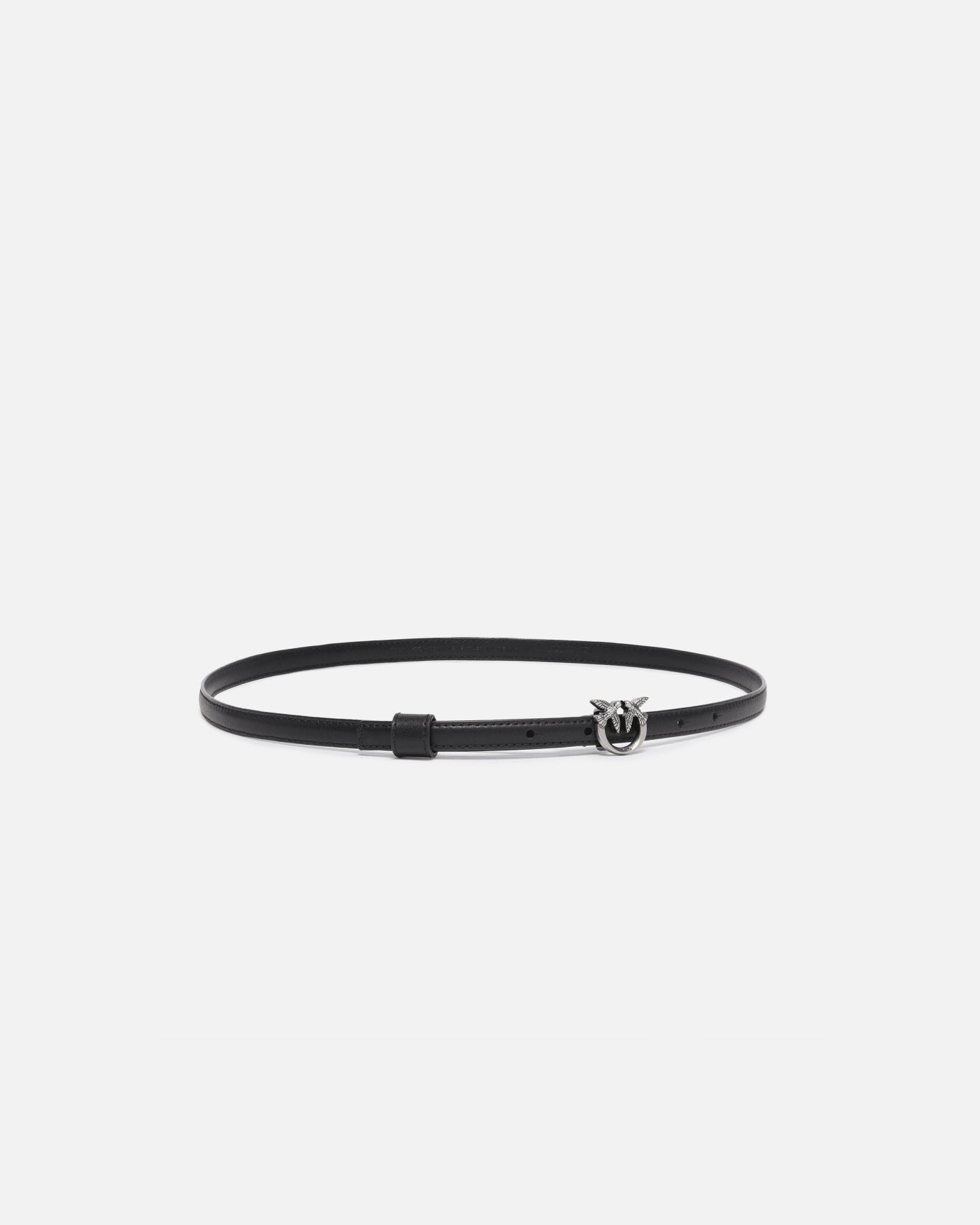 PINKO - Cintura sottile fibbia Love Birds H1 SILVER