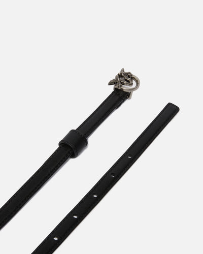 PINKO - Cintura sottile fibbia Love Birds H1 SILVER