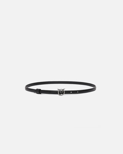 PINKO - Cintura sottile fibbia Love Birds H1 SILVER