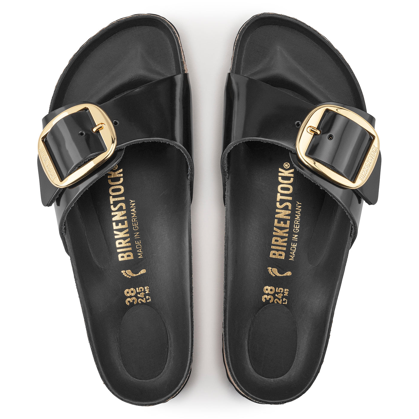 BIRKENSTOCK Madrid Big Buckle shine black