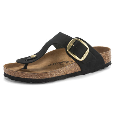 BIRKENSTOCK  Gizeh Big Buckle Pelle Nubuck BLACK