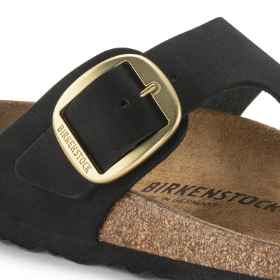 BIRKENSTOCK  Gizeh Big Buckle Pelle Nubuck BLACK