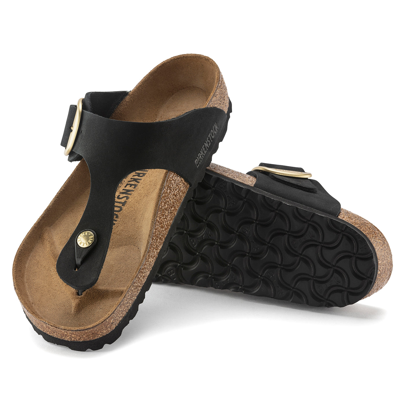 BIRKENSTOCK  Gizeh Big Buckle Pelle Nubuck BLACK