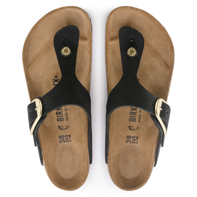 BIRKENSTOCK  Gizeh Big Buckle Pelle Nubuck BLACK