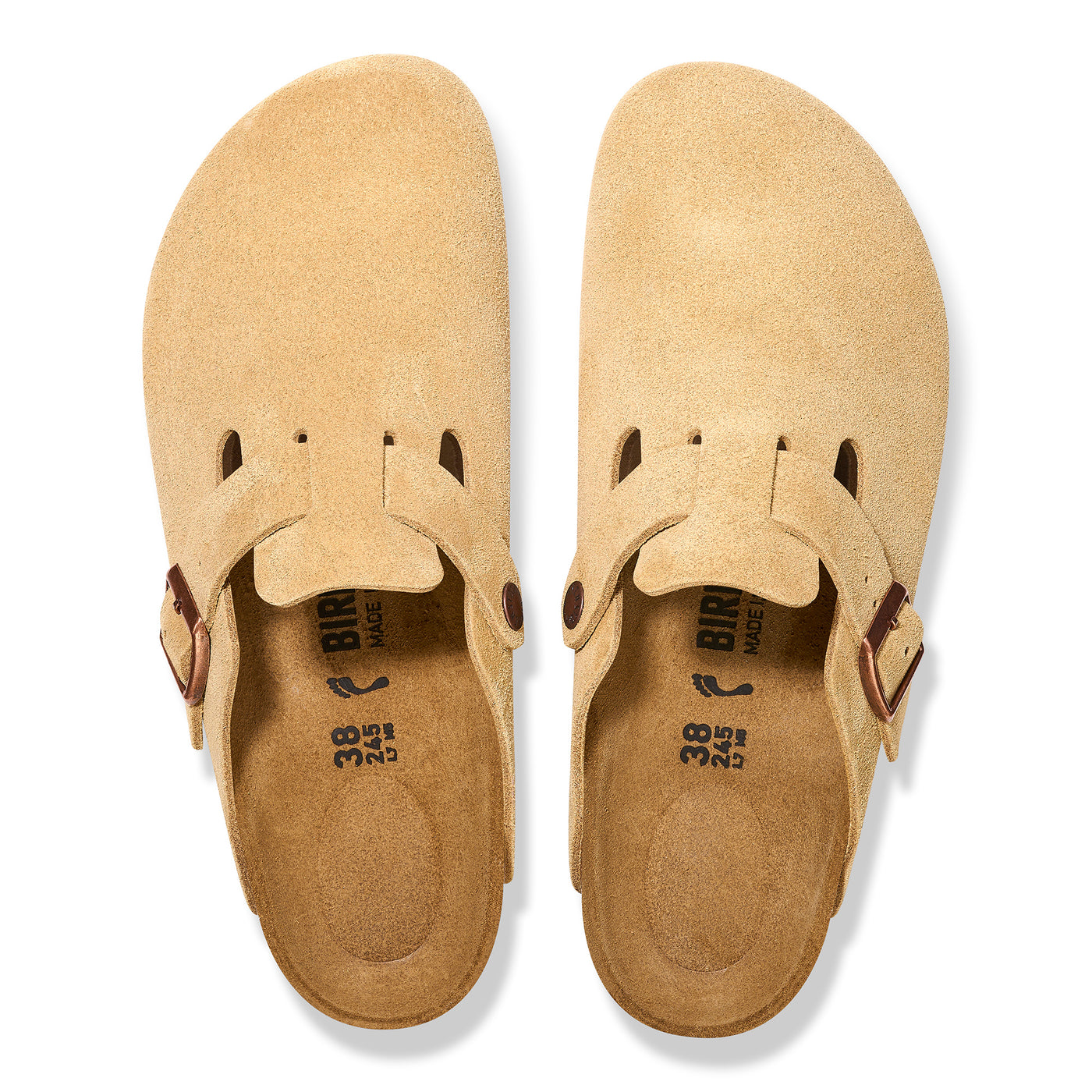BIRKENSTOCK BOSTON CAMOSCIO LATTE CREAM