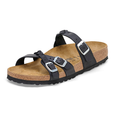 BIRKENSTOCK FRANCA braided in pelle oliata black