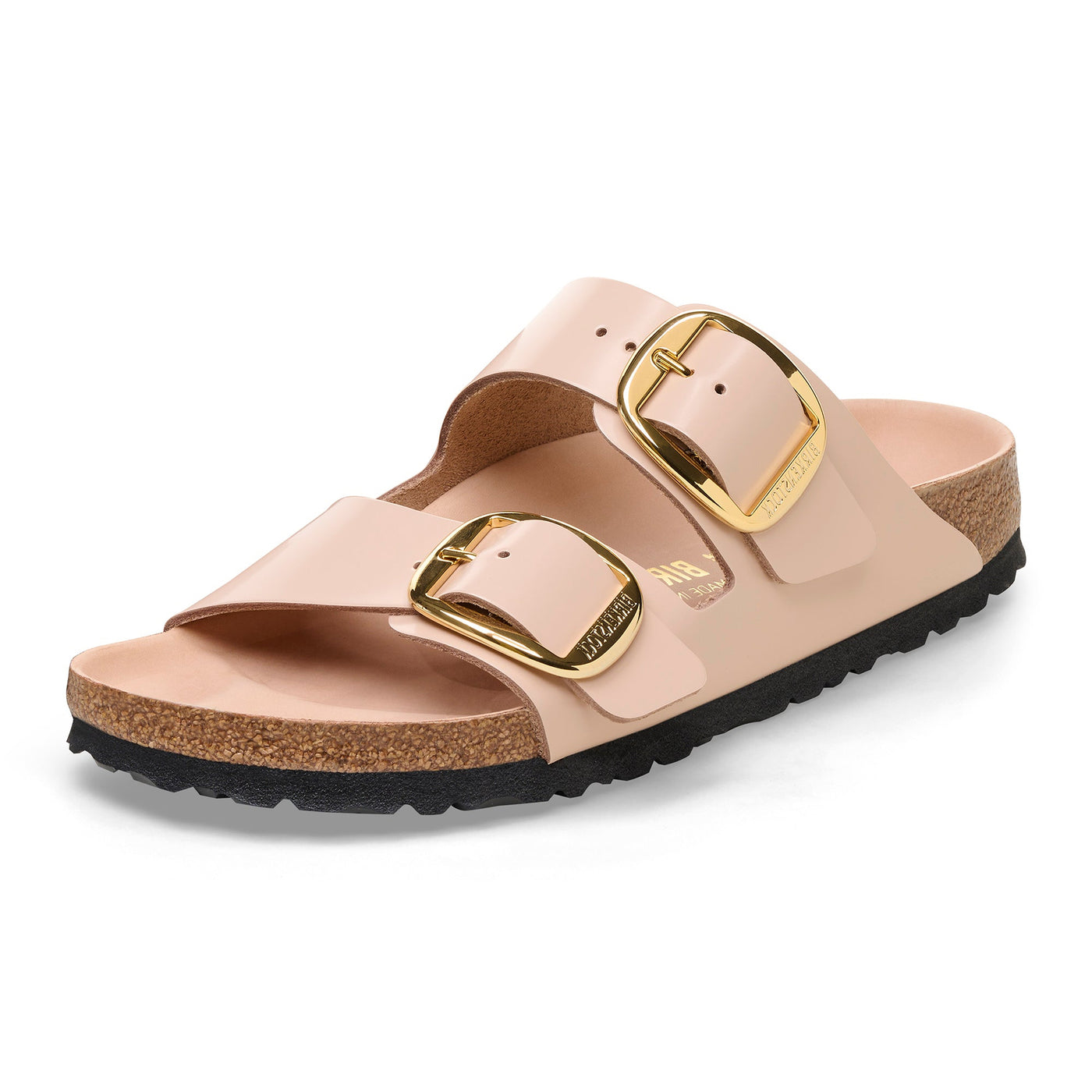 BIRKENSTOCK Arizona Big Buckle Pelle naturale vernice High-Shine New Beige