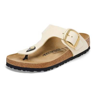 BIRKENSTOCK Gizeh Big Buckle Pelle Nubuk Ecru