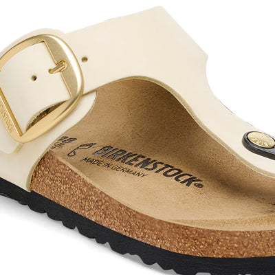 BIRKENSTOCK Gizeh Big Buckle Pelle Nubuk Ecru