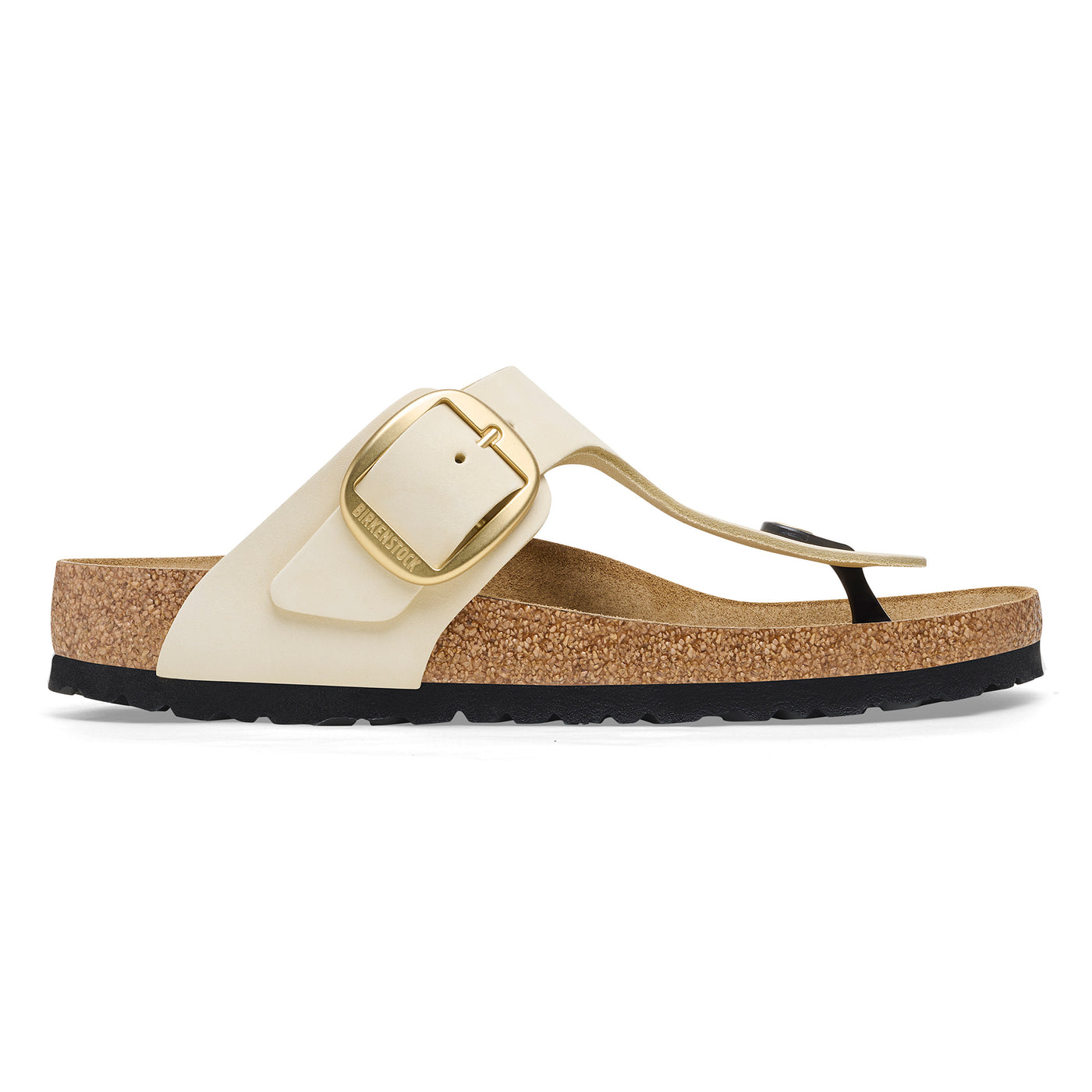BIRKENSTOCK Gizeh Big Buckle Pelle Nubuk Ecru