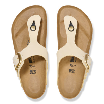 BIRKENSTOCK Gizeh Big Buckle Pelle Nubuk Ecru