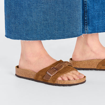 BIRKENSTOCK Oita Braided pelle scamosciata Mink