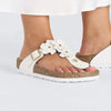 BIRKENSTOCK Gizeh Flower Embellishment WHITE