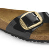 BIRKENSTOCK Madrid Big Buckle Birko-Flor vernice Patent Black/Gold