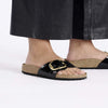 BIRKENSTOCK Madrid Big Buckle Birko-Flor vernice Patent Black/Gold