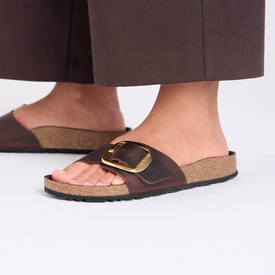 BIRKENSTOCK Madrid Big Buckle pelle oliata Zinfandel
