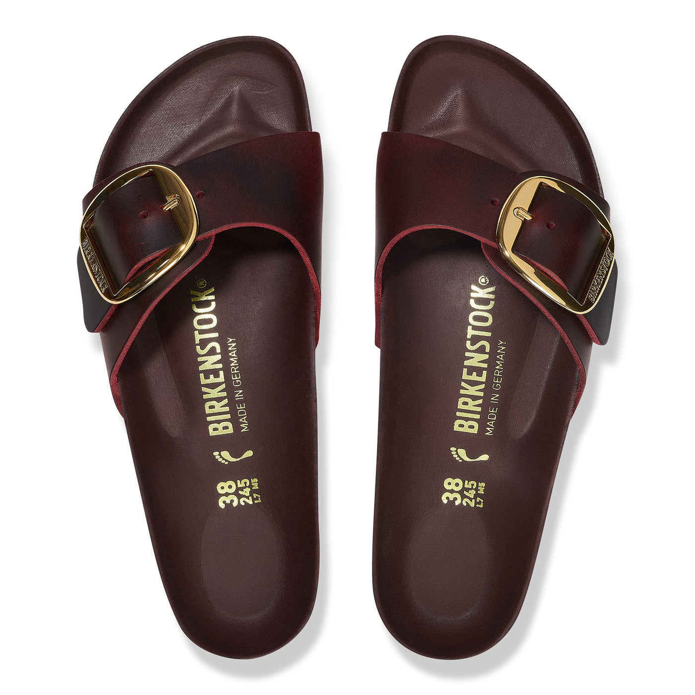 BIRKENSTOCK Madrid Big Buckle pelle oliata Zinfandel