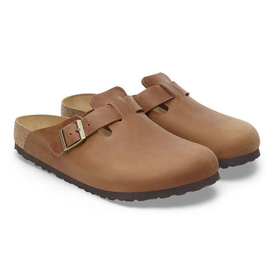BIRKENSTOCK BOSTON PELLE OLIATA COGNAC