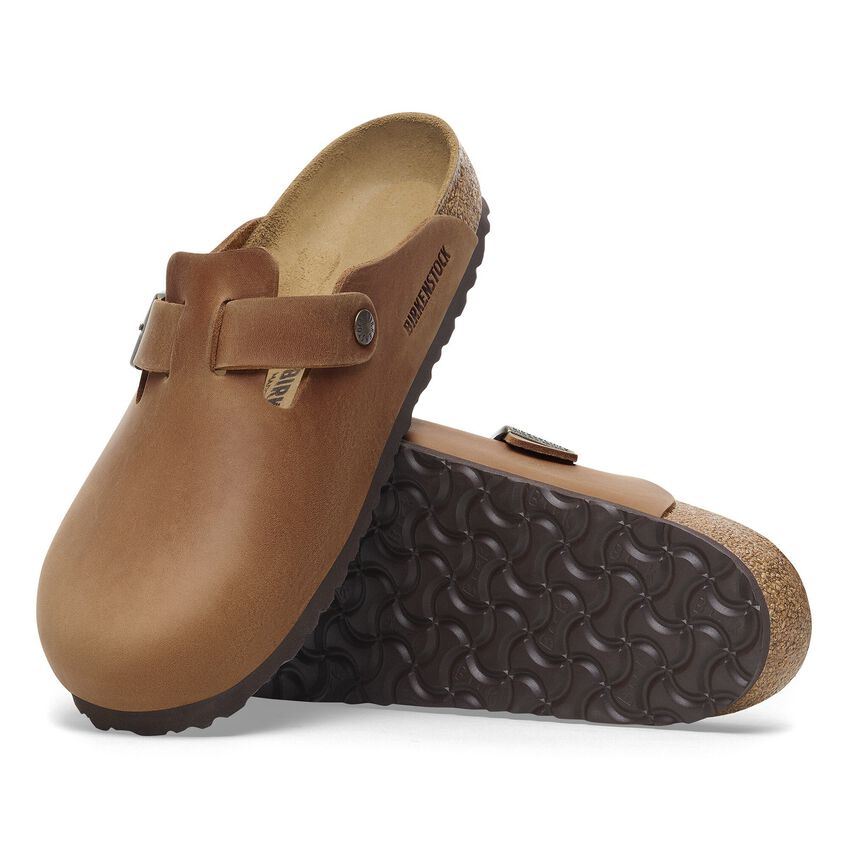 BIRKENSTOCK BOSTON PELLE OLIATA COGNAC