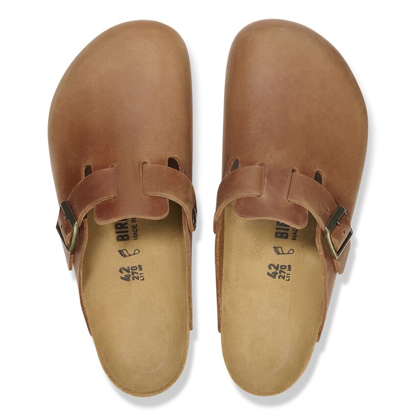 BIRKENSTOCK BOSTON PELLE OLIATA COGNAC