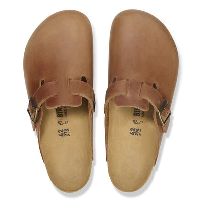BIRKENSTOCK BOSTON PELLE OLIATA COGNAC