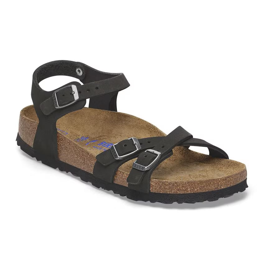 BIRKENSTOCK Kumba plantare morbido Pelle Nubuck - Black