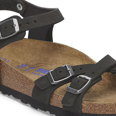 BIRKENSTOCK Kumba plantare morbido Pelle Nubuck - Black