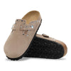 BIRKENSTOCK Boston Rivets Pelle scamosciata TAUPE