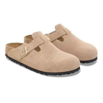 BIRKENSTOCK Boston Pelle scamosciata SANDCASTLE