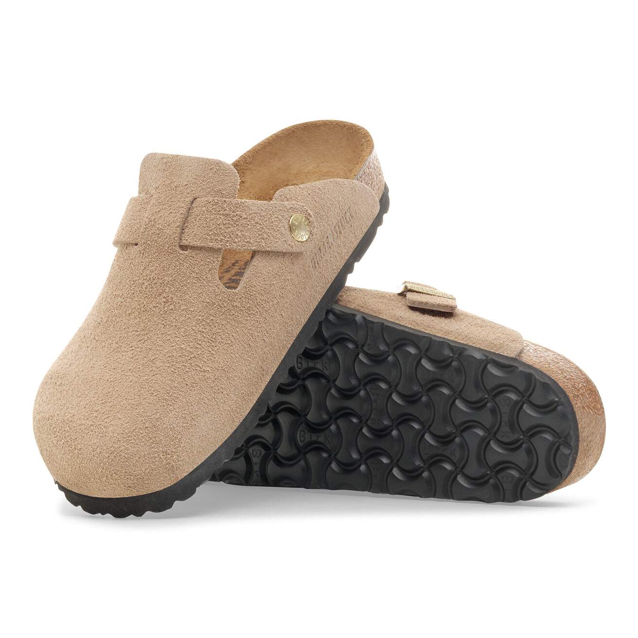 BIRKENSTOCK Boston Pelle scamosciata SANDCASTLE