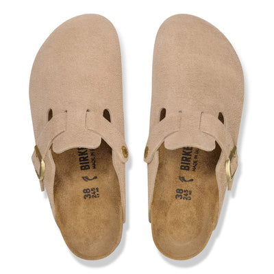 BIRKENSTOCK Boston Pelle scamosciata SANDCASTLE