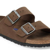 BIRKENSTOCK Arizona plantare morbido Pelle scamosciata Dark Tea Tonal