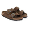 BIRKENSTOCK Arizona plantare morbido Pelle scamosciata Dark Tea Tonal