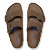 BIRKENSTOCK Arizona plantare morbido Pelle scamosciata Dark Tea Tonal