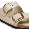BIRKENSTOCK Arizona Big Buckle Pelle naturale vernice High-Shine Oyster