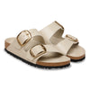 BIRKENSTOCK Arizona Big Buckle Pelle naturale vernice High-Shine Oyster