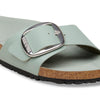 BIRKENSTOCK Madrid Big Buckle Pelle naturale vernice High-Shine Pure Sage