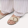 BIRKENSTOCK Madrid Big Buckle Pelle naturale vernice High-Shine Oyster