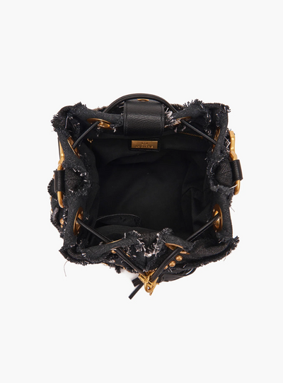 LA CARRIE BAG - Secchiello Mirror jeans black