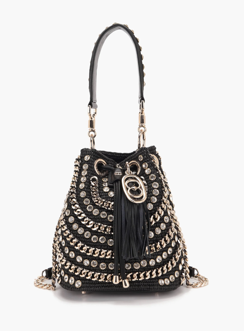 LA CARRIE BAG - Secchiello Mirror Black
